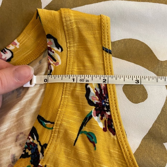 Yellow Flowery Tank Top NWT - Picture 7 of 11